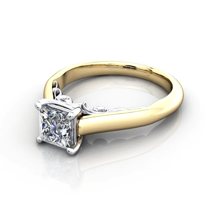 Solitaire-Diamond-Ring-RS35-Yellow-Gold-Princess-Cut-LF