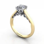 Video-Solitaire-Diamond-Ring-RS35-Yellow-Gold-Princess-Cut-3D