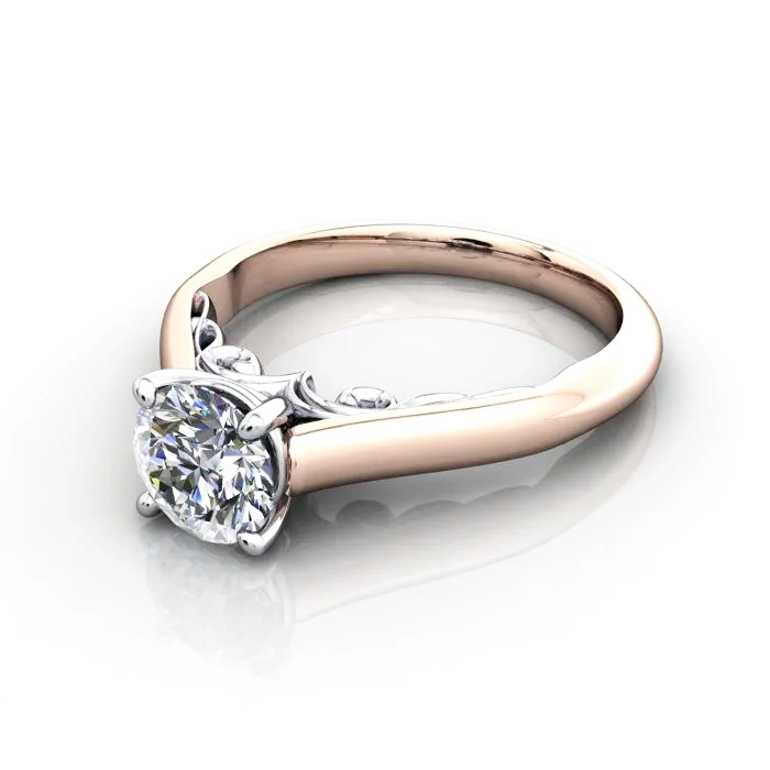 Solitaire-Diamond-Ring-RS35.-Rose-Gold-Round-Brilliant-LF Solitaire-Diamond-Ring-RS35.-Rose-Gold-Round-Brilliant-LF