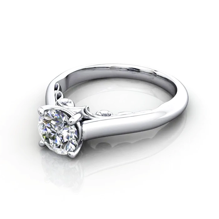 Solitaire-Diamond-Ring-RS35.-Platinum-Round-Brilliant-LF Solitaire-Diamond-Ring-RS35.-Platinum-Round-Brilliant-LF
