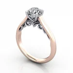 Video-Solitaire-Diamond-Ring-RS35.-Rose-Gold-Round-Brilliant-3D Video-Solitaire-Diamond-Ring-RS35.-Rose-Gold-Round-Brilliant-3D