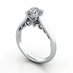 Video-Solitaire-Diamond-Ring-RS35.-Platinum-Round-Brilliant-3D Video-Solitaire-Diamond-Ring-RS35.-Platinum-Round-Brilliant-3D