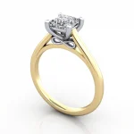 Solitaire-Diamond-Ring-RS34.-Yellow-Gold-Princess-Cut-3D Solitaire-Diamond-Ring-RS34.-Yellow-Gold-Princess-Cut-3D