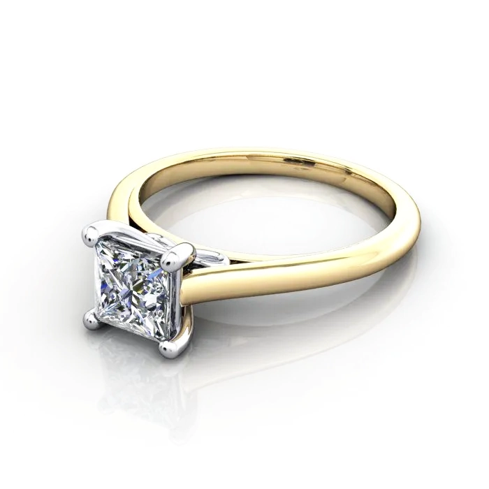 Solitaire-Diamond-Ring-RS34.-Yellow-Gold-Princess-Cut-LF Solitaire-Diamond-Ring-RS34.-Yellow-Gold-Princess-Cut-LF