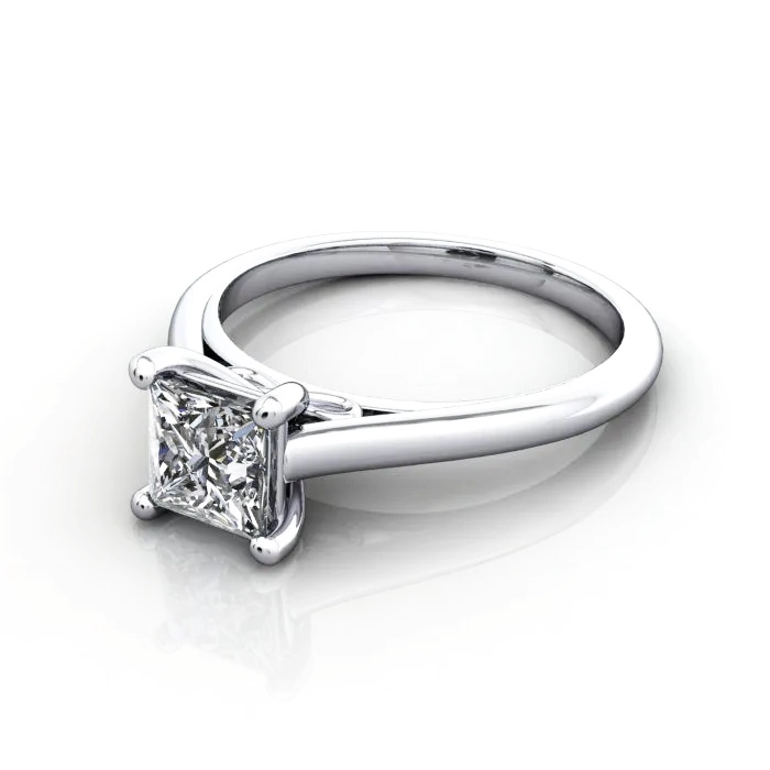 Solitaire-Diamond-Ring-RS34.-Platinum-Princess-Cut-LF Solitaire-Diamond-Ring-RS34.-Platinum-Princess-Cut-LF