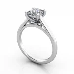 Video-Solitaire-Diamond-Ring-RS34.-Platinum-Princess-Cut-3D Video-Solitaire-Diamond-Ring-RS34.-Platinum-Princess-Cut-3D