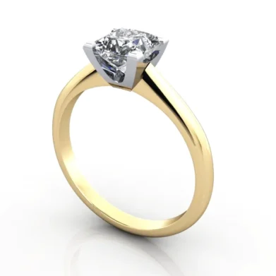 Solitaire-Engagement-Ring-Princess-Cut-Diamond-RS33-Yellow-Gold-3D-1