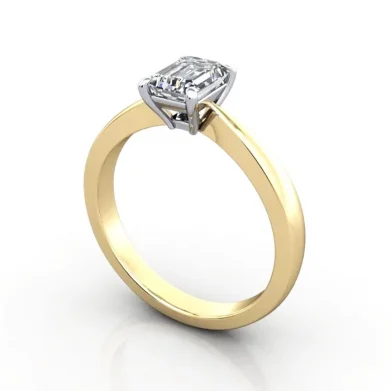 Diamond-Ring-Solitaire-Emerald-RS27-Yellow-3D
