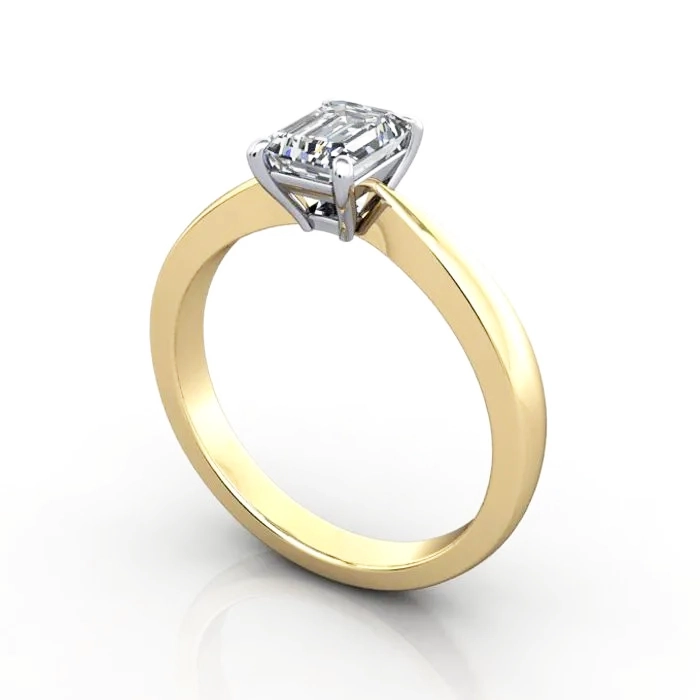 Diamond-Ring-Solitaire-Emerald-RS27-Yellow-3D Diamond-Ring-Solitaire-Emerald-RS27-Yellow-3D