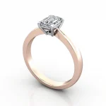 Video-Emerald cut Diamond Ring-RS27-Rose Gold-3D Video-Diamond-Ring-Solitaire-Emerald-RS27-Rose-3D