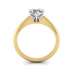 Engagement Ring, Yellow, Round Cut Diamond, RSA4, TF Engagement Ring, Yellow, Round Cut Diamond, RSA4, TF