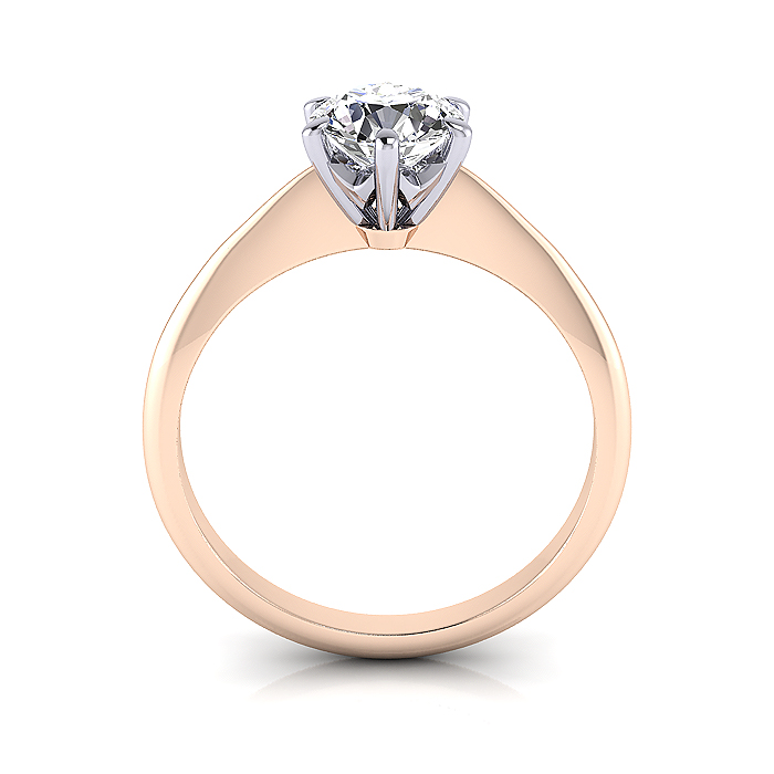 Engagement Ring, Rose Gold, Round Cut Diamond, RS4, TF Engagement Ring, Rose Gold, Round Cut Diamond, RS4, TF