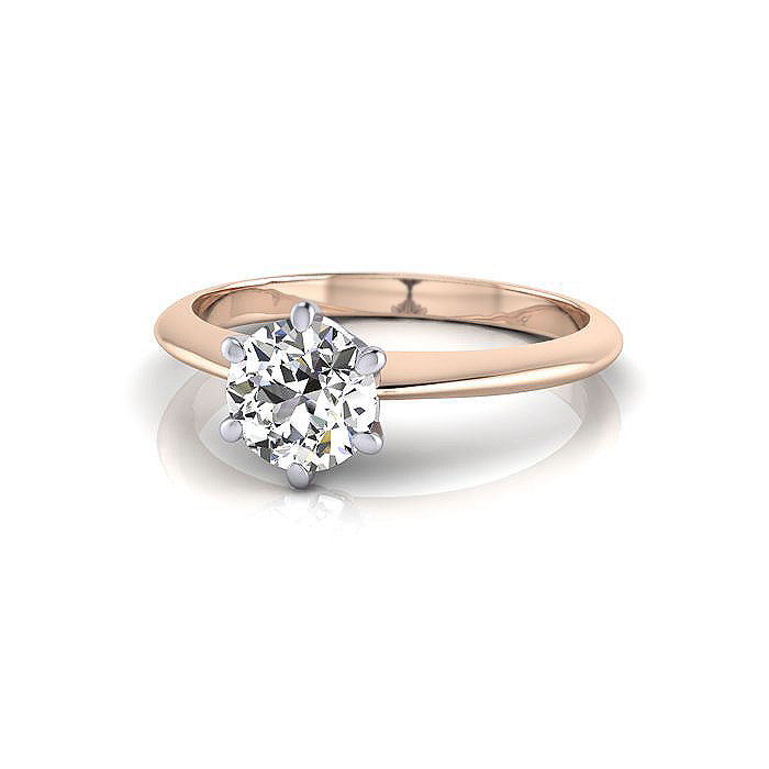 Engagement Ring, Rose Gold, Round Cut Diamond, RS4, LF Engagement Ring, Rose Gold, Round Cut Diamond, RS4, LF