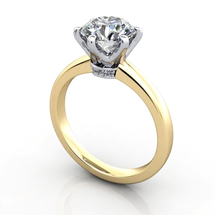 Solitaire-Engagement-Ring-Round-Brilliant-Diamond-RS26-Yellow-Gold-3D Solitaire-Engagement-Ring-Round-Brilliant-Diamond-RS26-Yellow-Gold-3D