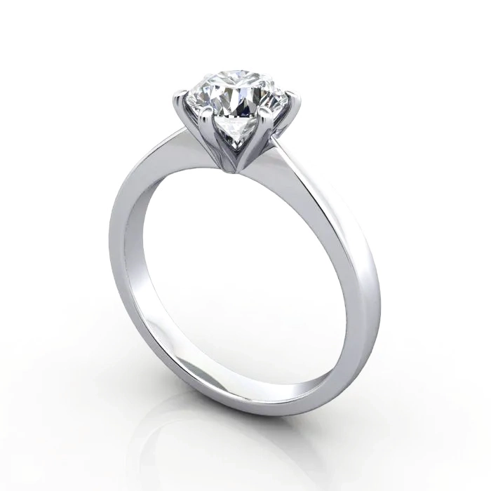 Diamond-Ring-Solitaire-Round-Brilliant-RS23-Platinum-3D Diamond-Ring-Solitaire-Round-Brilliant-RS23-Platinum-3D