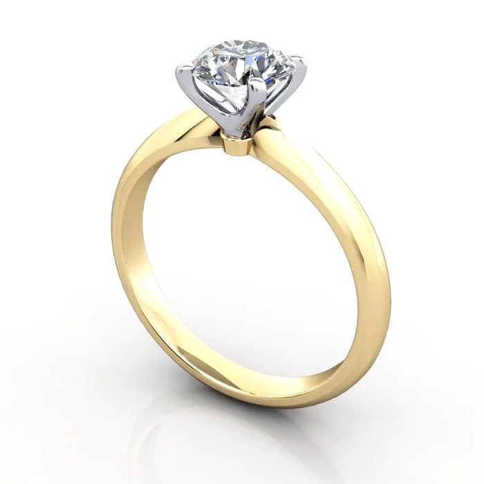 Solitaire-Engagement-Ring-Round-Brilliant-Diamond-RS22-Yellow-Gold-3D