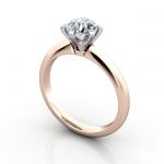 Diamond Ring, Rose Gold, RS9, 3D, Thumbnail