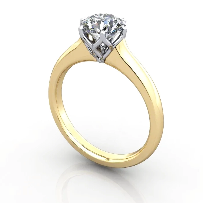 Solitaire-Engagement-Ring-Round-Brilliant-Diamond-RS19-Yellow-Gold-3D