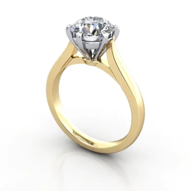 Solitaire-Engagement-Ring-Round-Brilliant-Diamond-RS20-Yellow-Gold-3D
