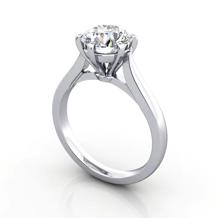 Solitaire-Engagement-Ring-Round-Brilliant-Diamond-RS20-White Gold-3D