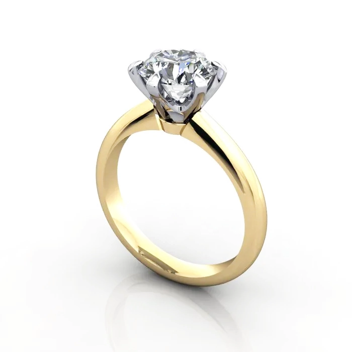 Engagement-Ring-RS18-Yellow-Gold-3D Engagement-Ring-RS18-Yellow-Gold-3D