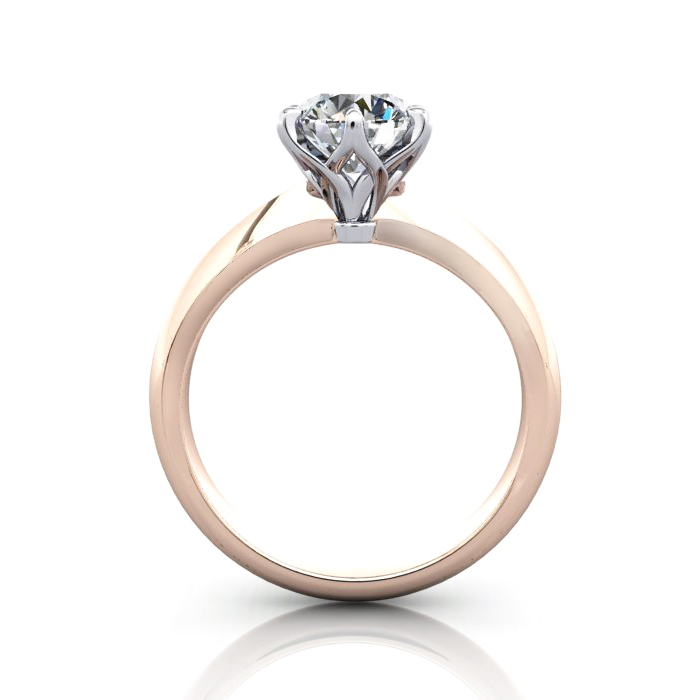 Engagement Ring, Round Brilliant, RS15, Rose Gold, TF