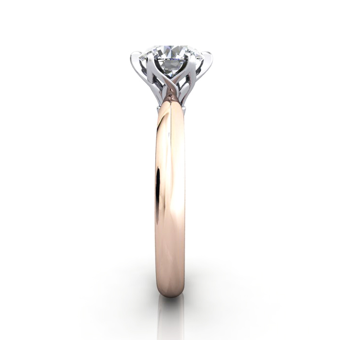 Engagement Ring, Round Brilliant, RS15, Rose Gold, SV