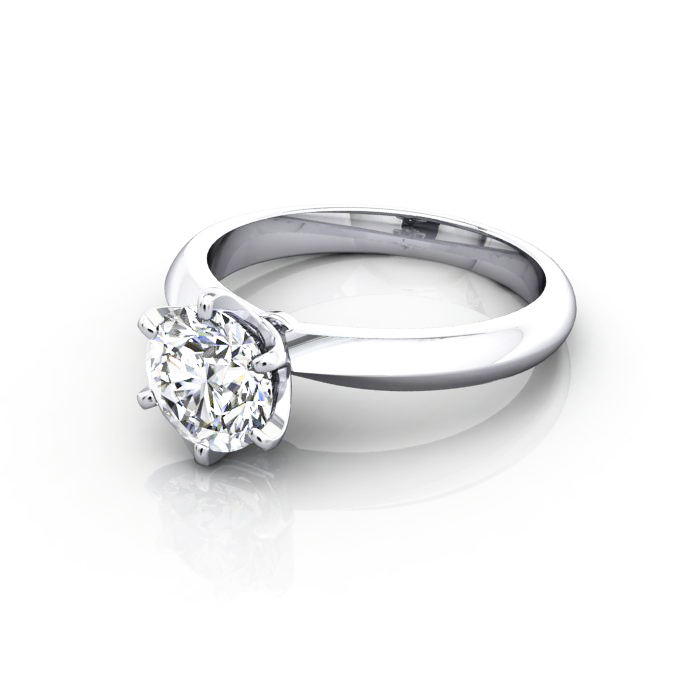 Engagement Ring, Round Brilliant, RS15, Platinum, LF