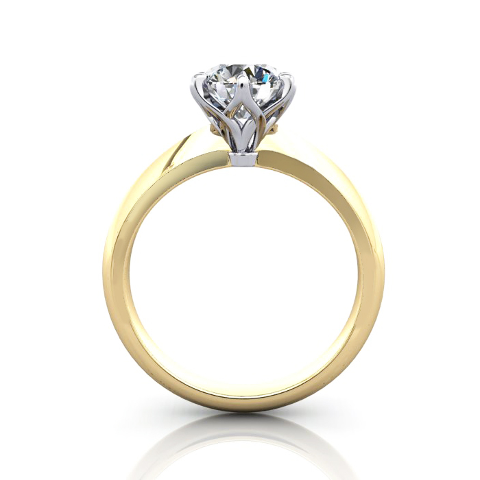 Engagement Ring, Round Brilliant, RS15, Yellow Gold, TF Engagement Ring, Round Brilliant, RS15, Yellow Gold, TF