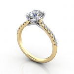 Video-Diamond Solitaire RSA44 Oval Yellow 3D