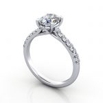 Video-Diamond Solitaire RSA44 Oval Platinum 3D