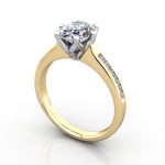 Video-Engagement Ring, YG, Oval diamond, RSA3, 3D Video-Engagement Ring, YG, Oval diamond, RSA3, 3D