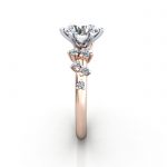 Solitaire ring with scatter accents, RSA11, RG, SV