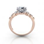 Solitaire ring with scatter accents, RSA11, RG, TF