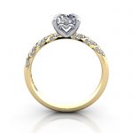 Solitaire ring with twist accent, RSA7, YG, TF