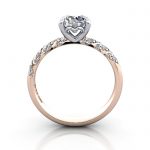 Solitaire ring with twist accent, RSA7, RG, TF