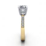 Engagement Ring, YG, Cushion, RSA5, SV Engagement Ring, YG, Cushion, RSA5, SV