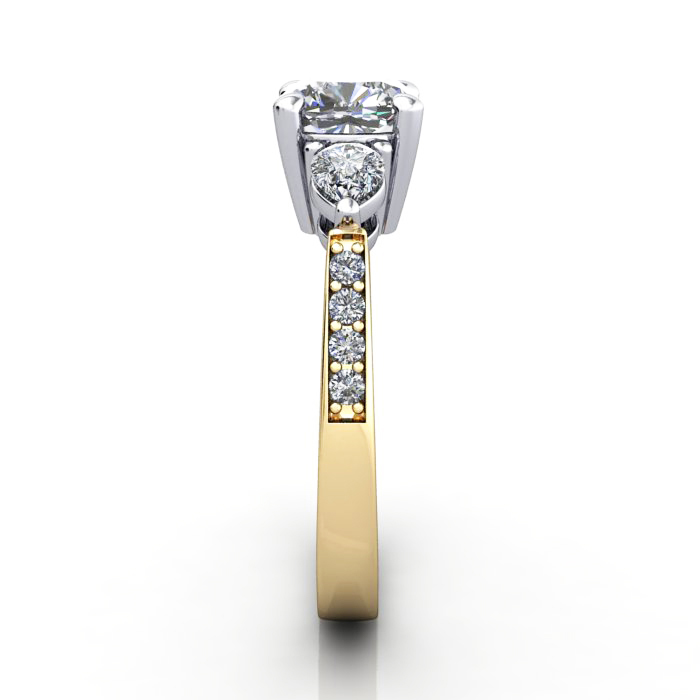 Engagement Ring, YG, Cushion, RSA5, SV Engagement Ring, YG, Cushion, RSA5, SV