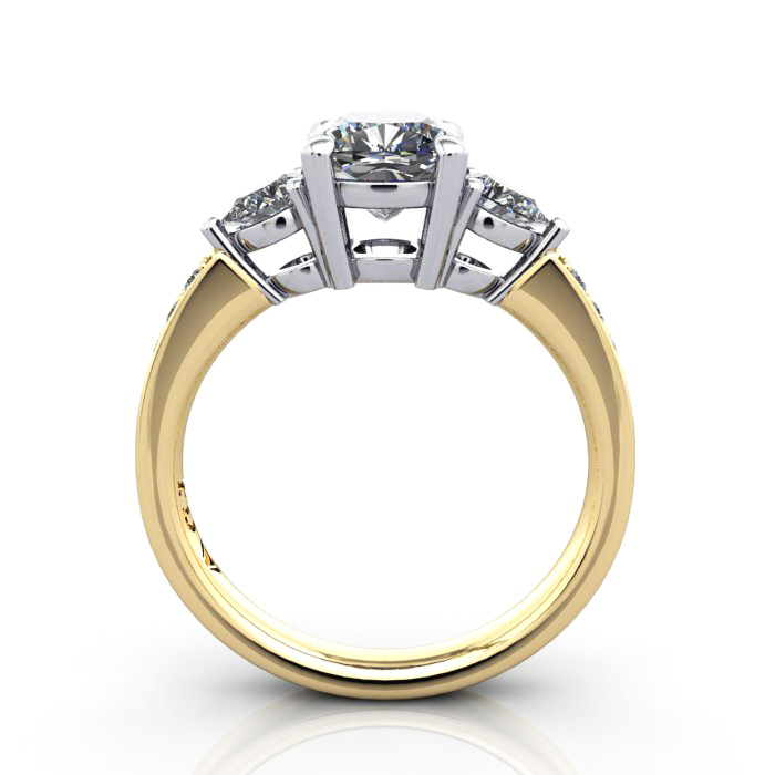 Engagement Ring, YG, Cushion, RSA5, TF Engagement Ring, YG, Cushion, RSA5, TF