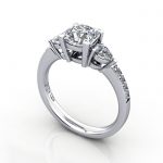 Engagement Ring, PLAT, Cushion, RSA5, 3D
