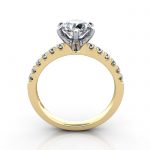 Engagement Ring, YG, Round, RSA6, TF Engagement Ring, YG, Round, RSA6, TF