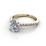 Diamond Solitaire RSA44 Oval Yellow LF