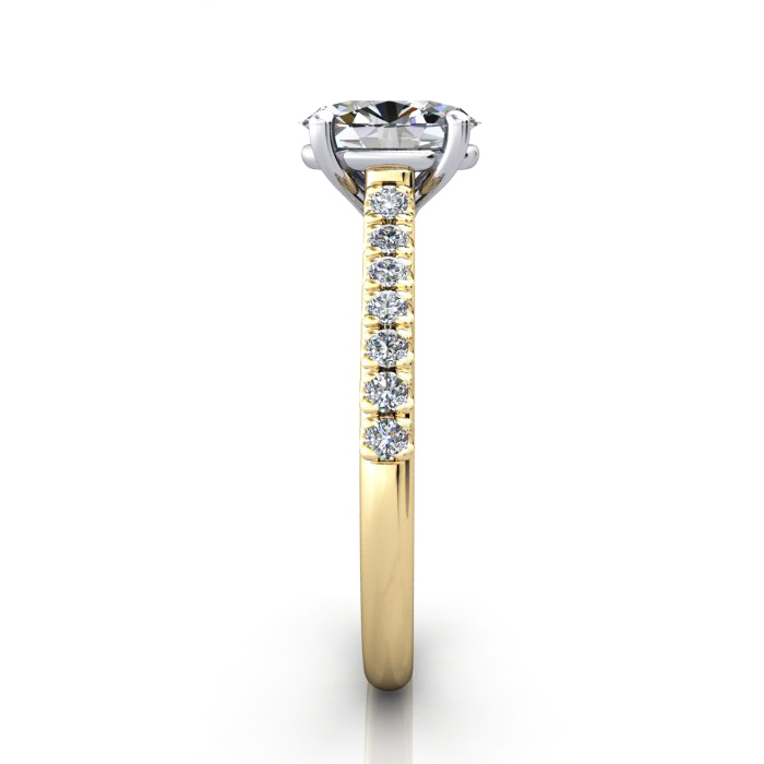 Diamond Solitaire RSA44 Oval Yellow SV