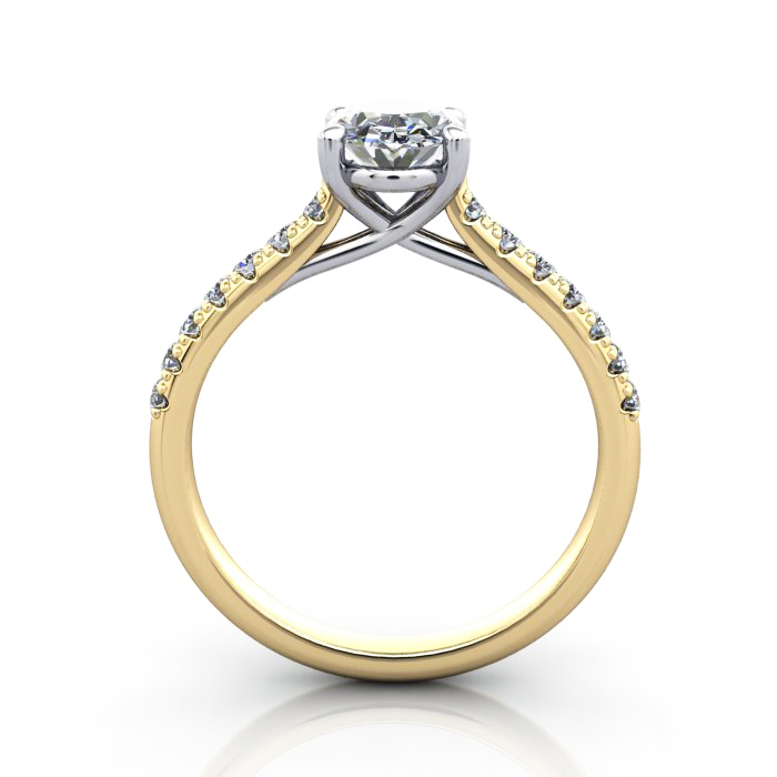 Diamond Solitaire RSA44 Oval Yellow TF