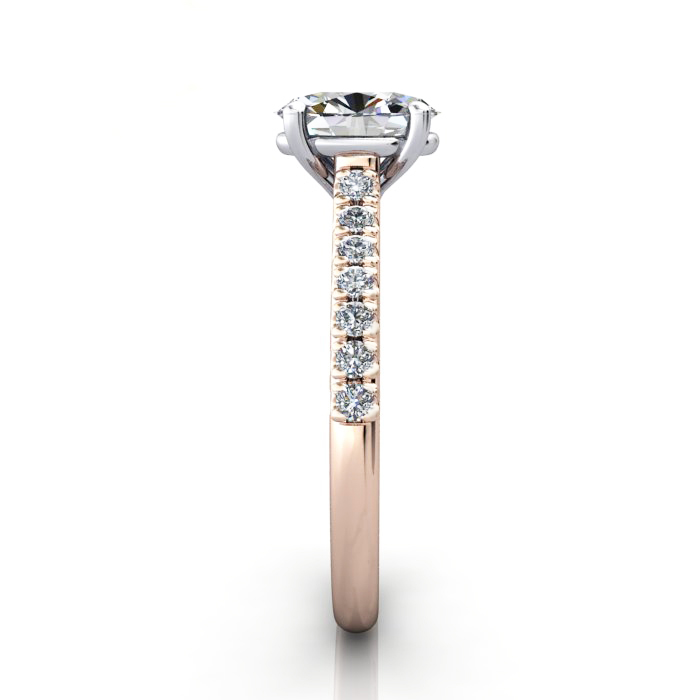 Diamond Solitaire RSA44 Oval Rose SV