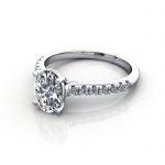 Diamond Solitaire RSA44 Oval Platinum LF