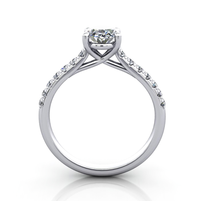 Diamond Solitaire RSA44 Oval Platinum TF