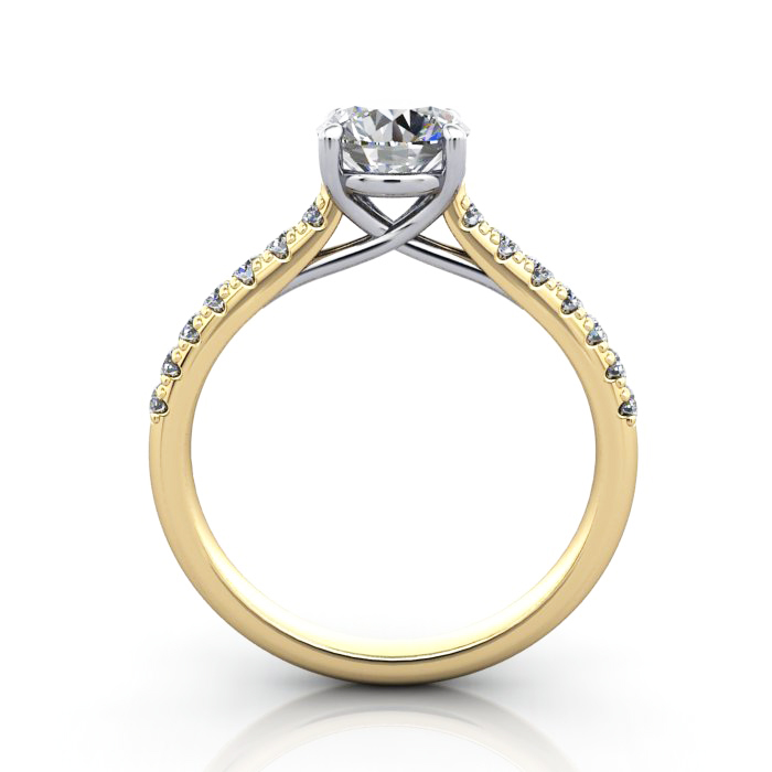 Diamond Solitaire RSA44 Round Yellow TF