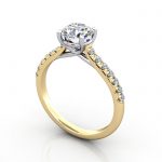 Diamond Solitaire RSA44 Round Yellow 3D