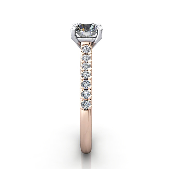 Diamond Solitaire RSA44 Round Rose SV